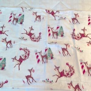 Pottery Barn Kids Rudolph Flannel Duvet Cover and Standard Sham